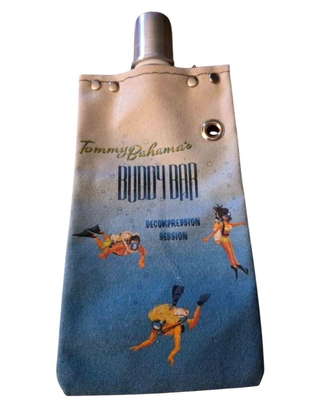 Tommy Bahama Buddy Bar Canvas Canteen Flask